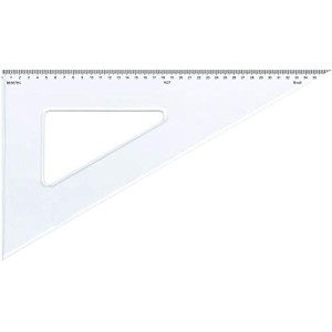 Esquadro Escaleno 60° de 37 cm com Escala, Trident, 1637