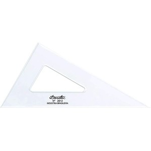 Esquadro Escaleno 60° de 12 cm sem Escalas, Trident, 2612