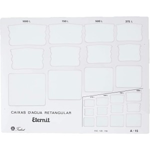 Gabarito de Caixas D’Água Retangulares, Trident, Acrílico