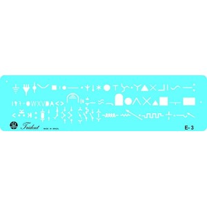 Gabarito Eletricidade Simbologia para Natureza da Corrente Elétrica, Condutores, Métodos de Conexão e Linhas, E-3, Trident