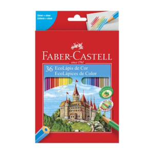 Lápis de Cor Sextavado Faber Castell EcoLápis 36 Cores