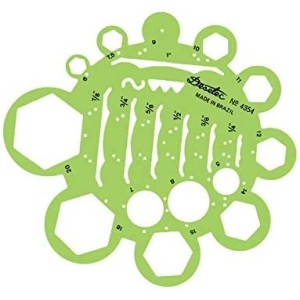 Gabarito Desetec Mecânica Porcas,4354,Trident