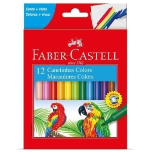 Canetinha Hidrográfica Faber-Castell 12 Cores