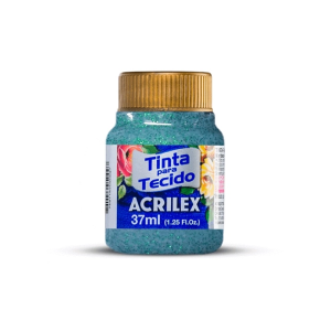 Tinta para Tecido Glitter 37ml Acrilex