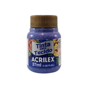 Tinta para Tecido Glitter 37ml Acrilex