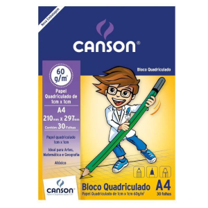 Bloco Quadriculado A4 1x1 Canson