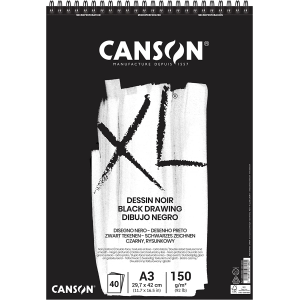 Bloco Espiralado Dessin Noir XL A3 150g Canson