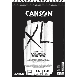 Bloco Espiralado Dessin Noir XL A4 150g Canson