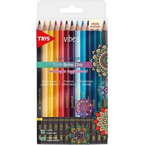 Lápis De Cor Vibes - Tons Boho 12 Cores + 1 Lápis 6B