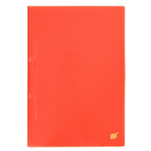 PASTA GRAMPO TRILHO OFÍCIO YES TRANSPARENTE VERMELHA