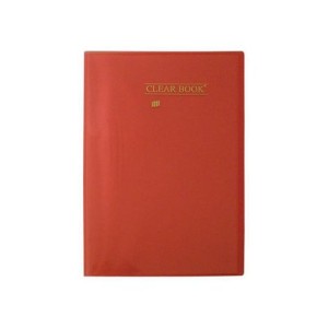 Pasta Catálogo 10 folhas A4- ClearBook -Transp. VERMELHO