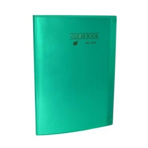 Pasta Catálogo 20 folhas Ofício-ClearBook -Transp. VERDE