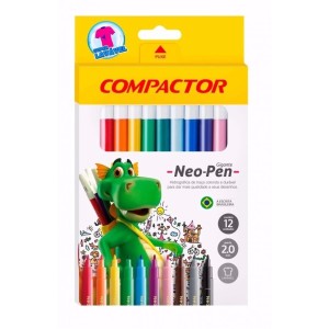 Caneta Hidrocor Estojo 12 Cores