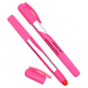 caneta marca texto gel rosa compactor