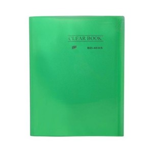 Pasta Catálogo 40 folhas A4- ClearBook -Transp. VERDE