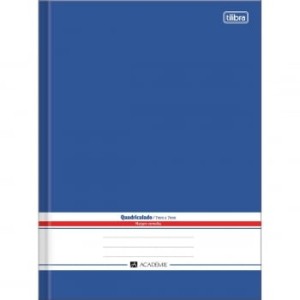 Caderno quadriculado 7x7 96 fls azul Academie Tilibra