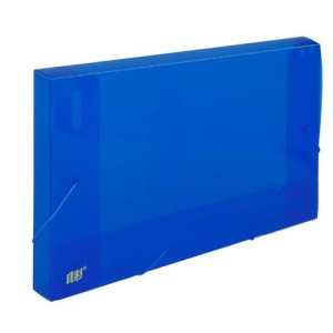 Pasta Elástico OF - Dorso 3cm - Transp. AZUL