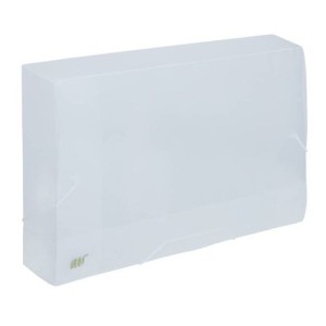  Pasta Elástico Ofício - Dorso 5 cm - Transparente CRISTAL