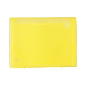 Pasta Sanfonada 12 Divisoes A4 - Transparente AMARELO