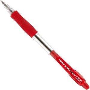 Caneta Esferografica Pilot Super Grip Retratil 0.7 Fina Vermelho