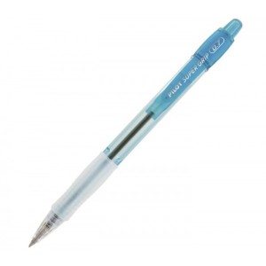Caneta Esferografica Pilot Super Grip Retratil Color 0.7 Fina Azul Claro
