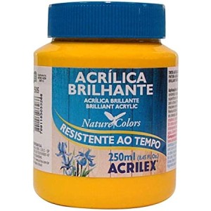 TINTA ACRILICA 250ML AMARELA ACRILEX