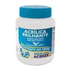 Tinta Acrílica Brilhante Acrilex 250 ml Branca