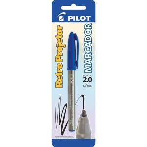 Caneta Marcador Para Retro Projetor Pilot 2.0 Azul