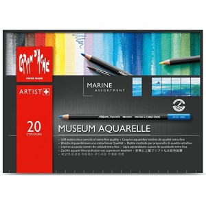 Caran D'Ache Lápis de Cor Aquarelável Marine, Museum, 20 Cores