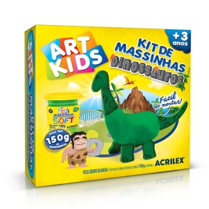 KIT DE MASSINHAS DINOSSAUROS VERDES