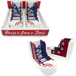Brinquedo Educativo Alinhavo Sapato Passe E Lace O Tênis Carimbras