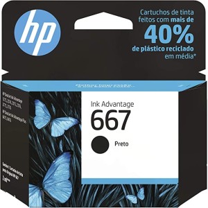 Cartucho HP 667 Preto Original