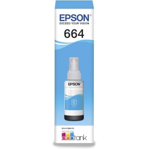 Garrafa de Tinta Original Epson EcoTank T664 Ciano