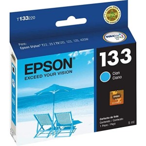 Cartucho Original , Epson, T133220BR, Ciano
