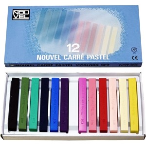 Giz Pastel Seco Artístico B Uso Profissional, Multicor, 12 Cores, Sakura