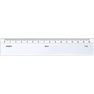 Régua, Trident, Desetec 7115, Incolor, 15cm