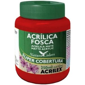 TINTA ACRILCA FOSCA 250 ML VERMELHA