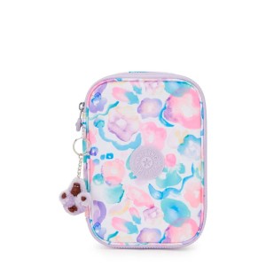 Estojo Kipling 100 Pens Aqua Flowers