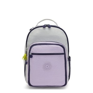 Mochila Kipling Seoul Grey Lilac Bl