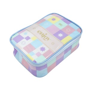 Estojo Baú Grande Enjoy em PVC Cristal com Zíper DAC 4170