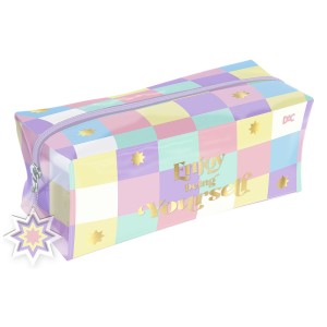 Estojo Enjoy Grande em PVC Cristal com Puxador Emborrachado DAC 4171