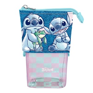 Estojo Retrátil Stitch Disney Vira Porta Lápis DAC 4220