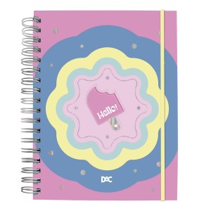 Caderno Smart Colegial Hello com 80 Folhas Reposicionáveis 90g DAC 4062