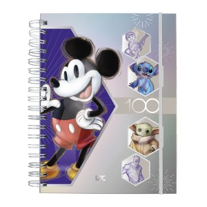 Caderno Smart Universitário Disney 100 Coleção Especial com 80 Folhas Reposicionáveis 90g DAC 4049