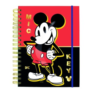 Caderno Smart Universitário Disney Mickey com Folhas e Divisórias Reposicionáveis DAC 4195