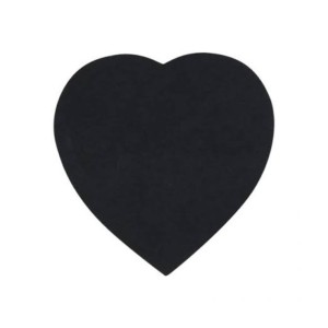 Bloco Adesivo Preto Formato de Coração Eagle