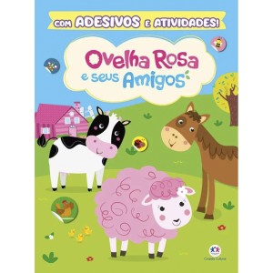 Livro de Adesivos e Atividades A Ovelha Rosa e Seus Amigos Ciranda Cultural