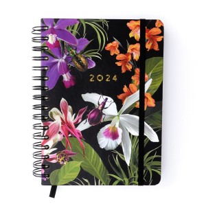 Agenda Planner Diária Wire-o Joia Natural A5 Insecta Noite 2024 Cicero