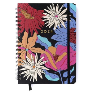 Agenda Planner Semanal Wire-o Checklist Tropicália Preto 2024 Cicero