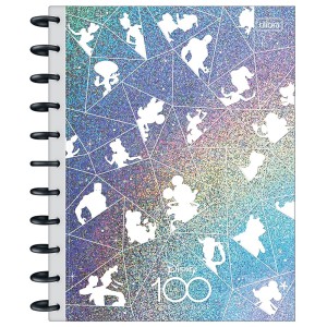 Caderno Tilidisco Capa Dura Universitário Disney 100 Anos 160 Folhas Tilibra